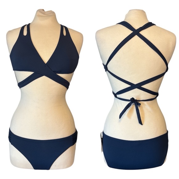 Becca Color Code Wrap Swim Top and Color Code American Fit Bikini Bottom SET - Picture 1 of 9